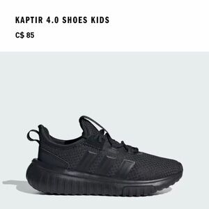 Adidas Kids Kaptir 4.0 Black Sneakers